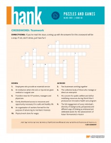 Crossword: Teamwork | Labor Management Partnership