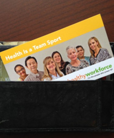 Health Is a Team Sport wallet card