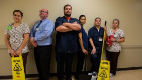 A group of EVS workers 