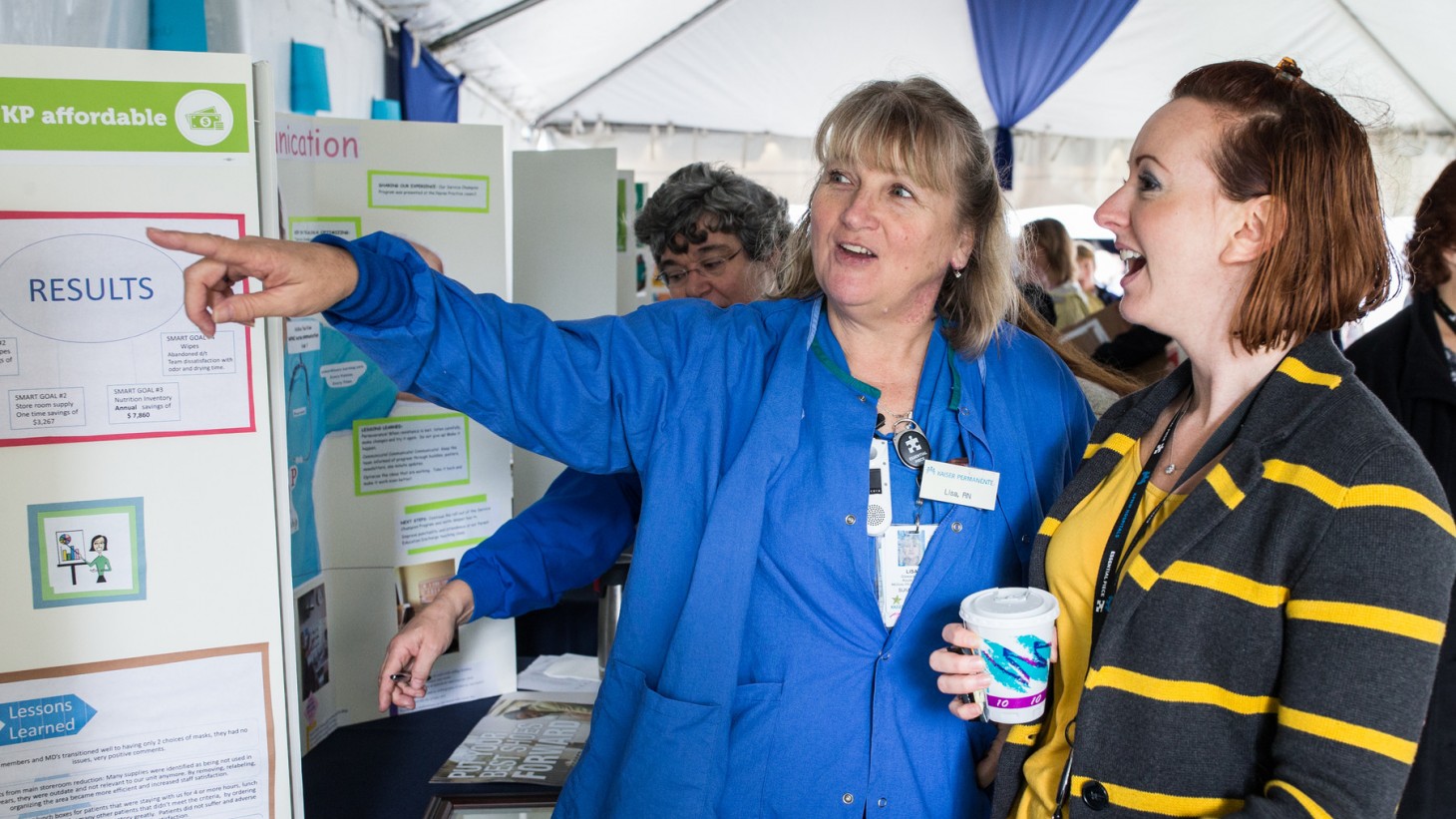 Employees at a UBT fair